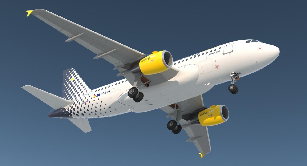 3D Airbus A319 Vueling Airlines model