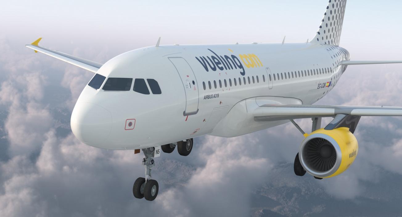 3D Airbus A319 Vueling Airlines model