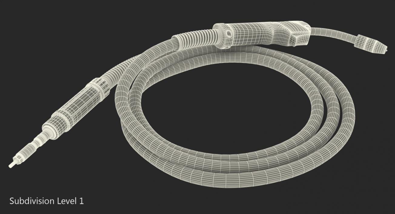 3D model MIG Welding Torch and Gas Hose