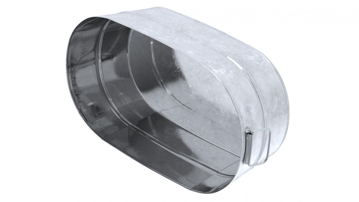 Galvanized Oval Tub 3D model