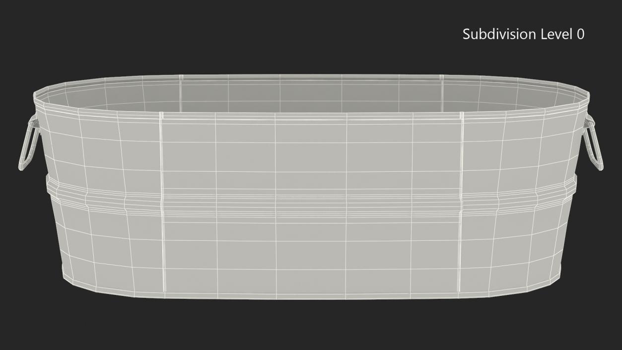 Galvanized Oval Tub 3D model