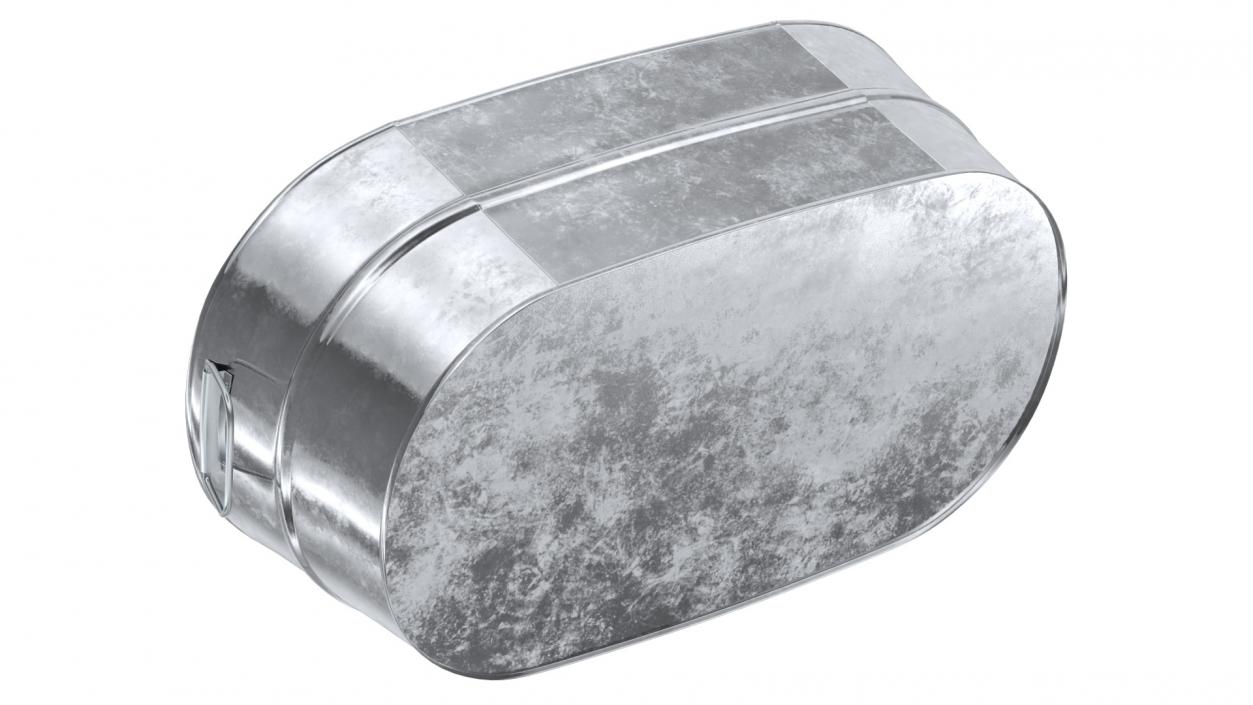 Galvanized Oval Tub 3D model