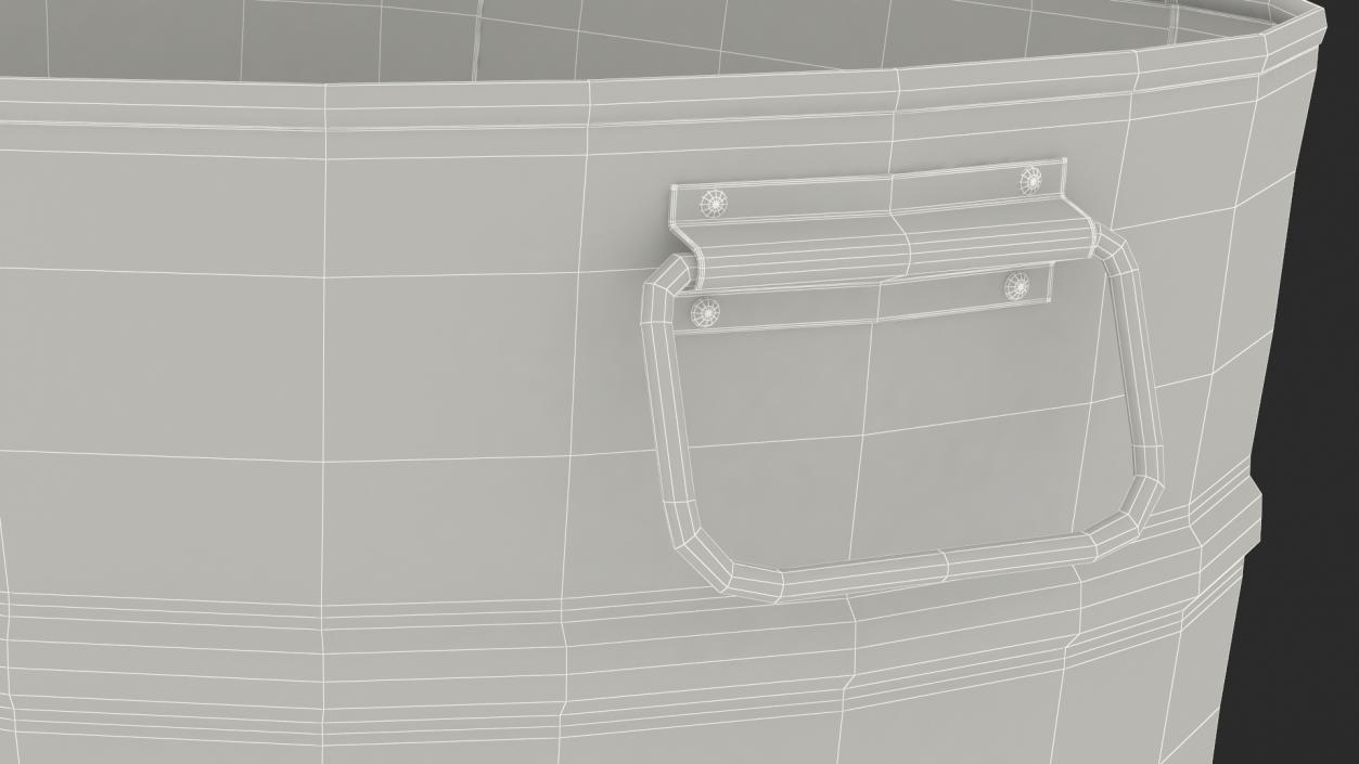 Galvanized Oval Tub 3D model