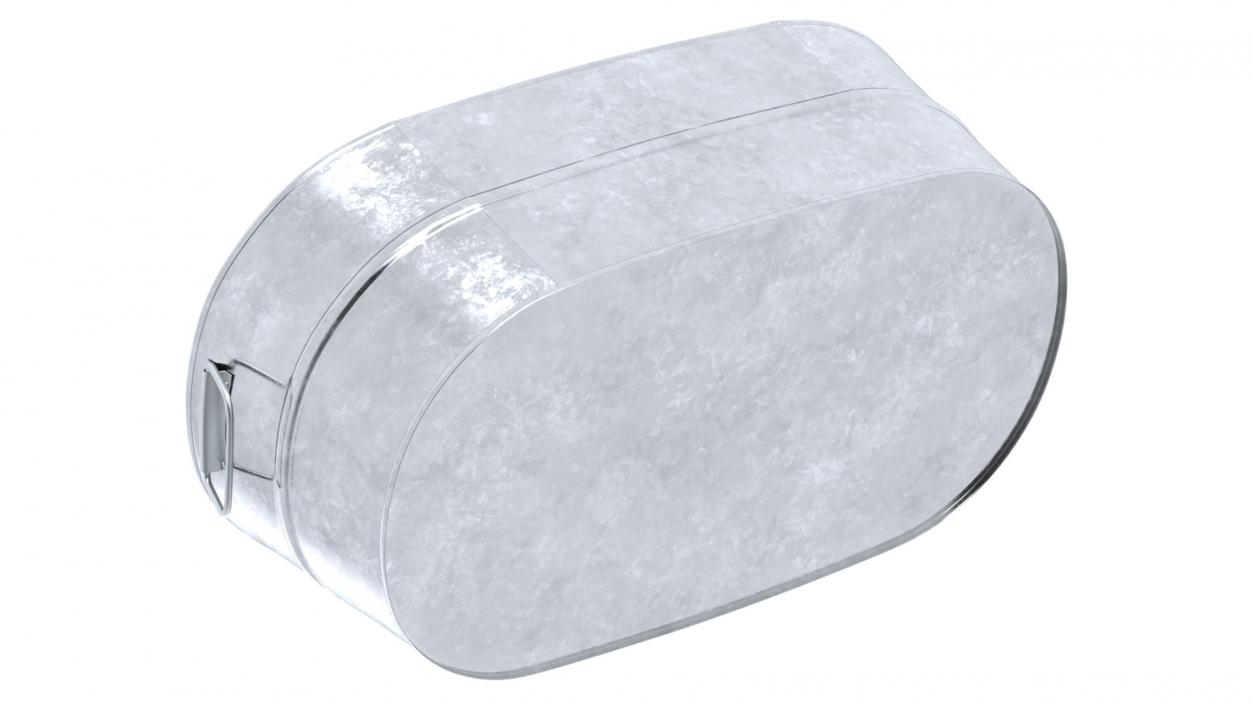 Galvanized Oval Tub 3D model