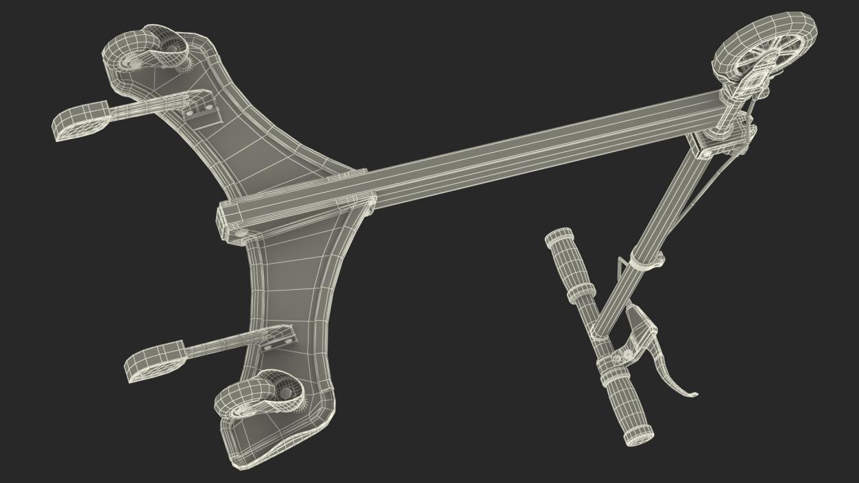 Razor PowerWing DLX Scooter Rigged 3D model