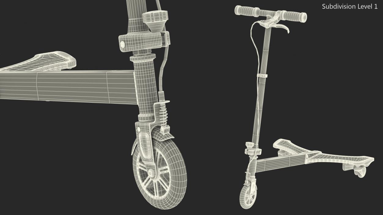 Razor PowerWing DLX Scooter Rigged 3D model