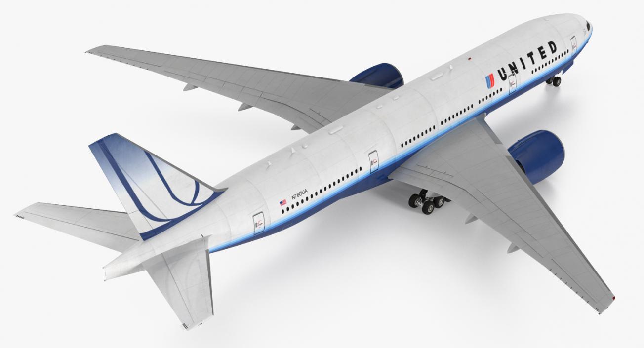 Boeing 777-200ER United Airlines 3D