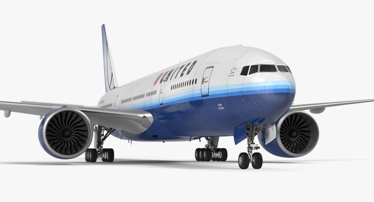 Boeing 777-200ER United Airlines 3D