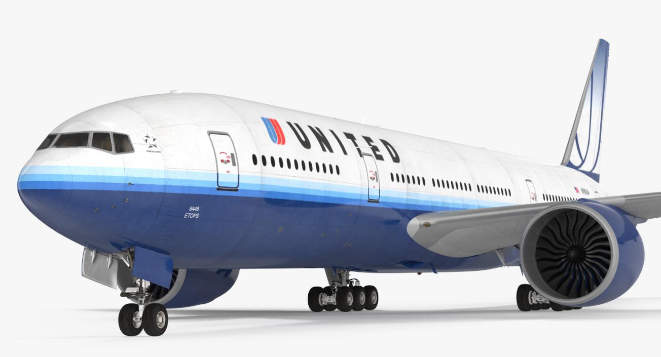 Boeing 777-200ER United Airlines 3D