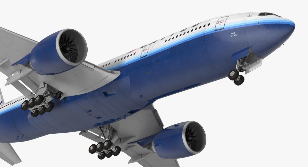 Boeing 777-200ER United Airlines 3D