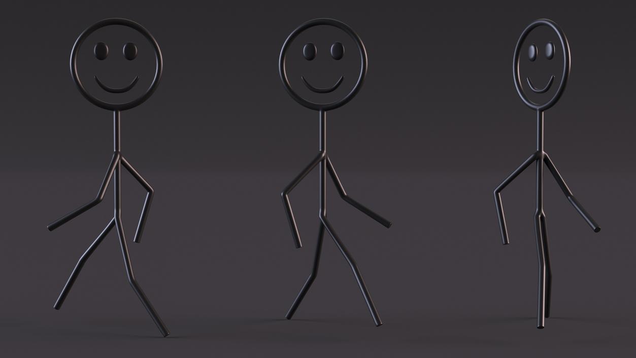 Cartoon Stickman Collection 3D