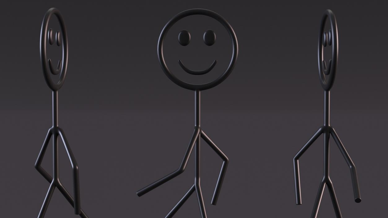 Cartoon Stickman Collection 3D