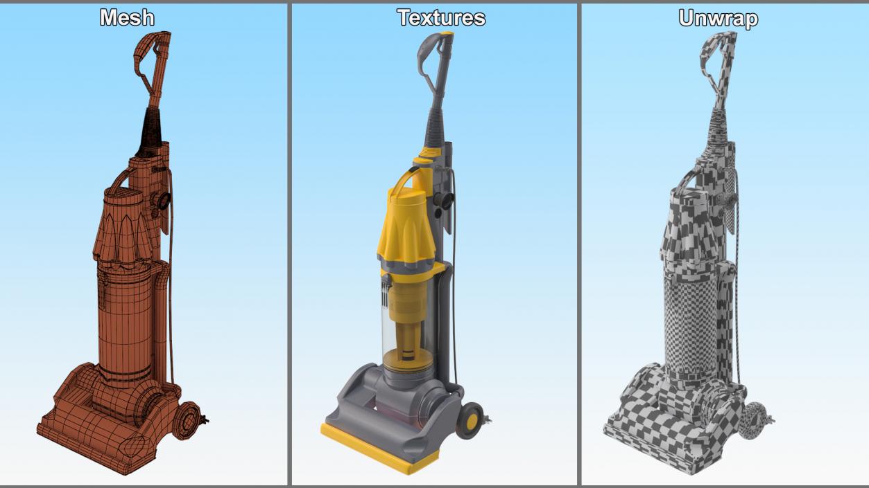 Upright Vacuum Cleaner 2 3D model