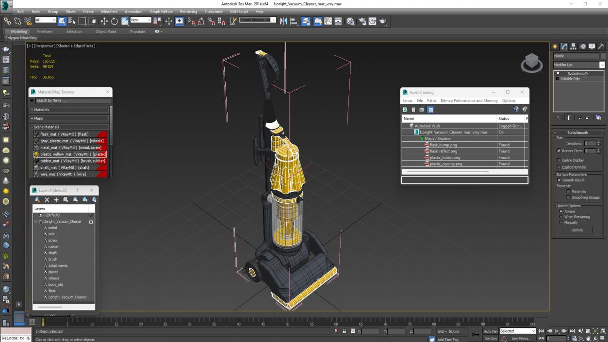 Upright Vacuum Cleaner 2 3D model