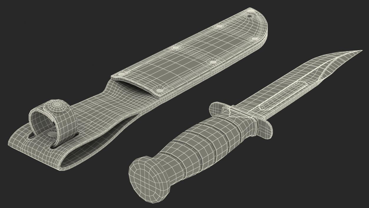 Knives with Sheath Collection 3D model