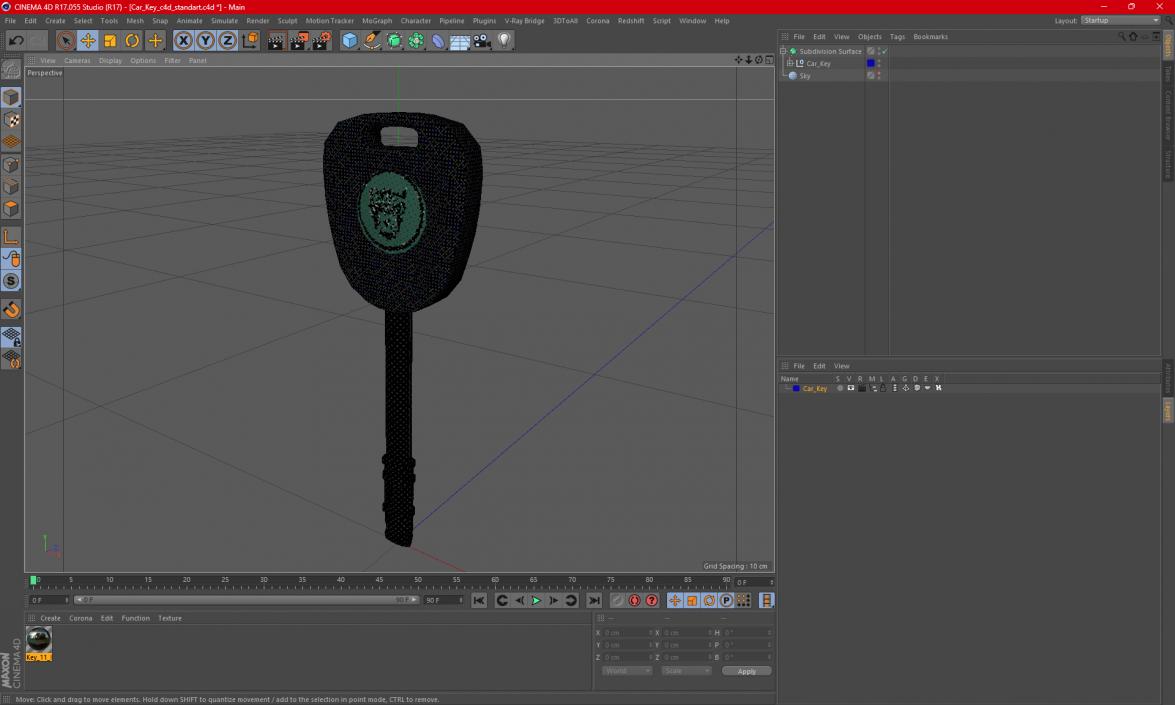 Car Key 2 3D model