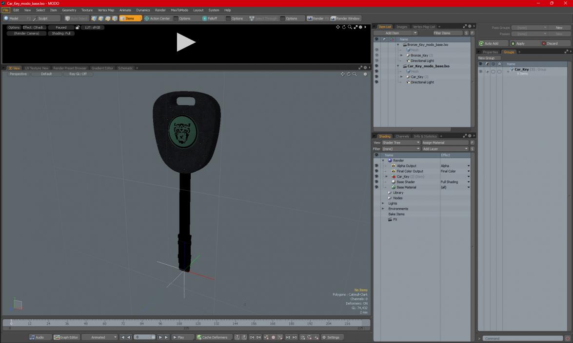 Car Key 2 3D model