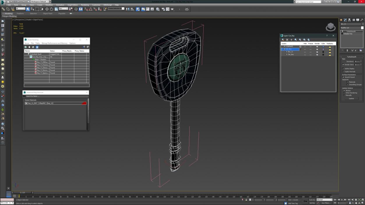 Car Key 2 3D model