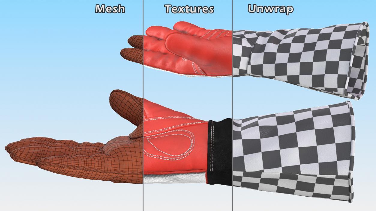 Work Gloves Collection 4 3D model