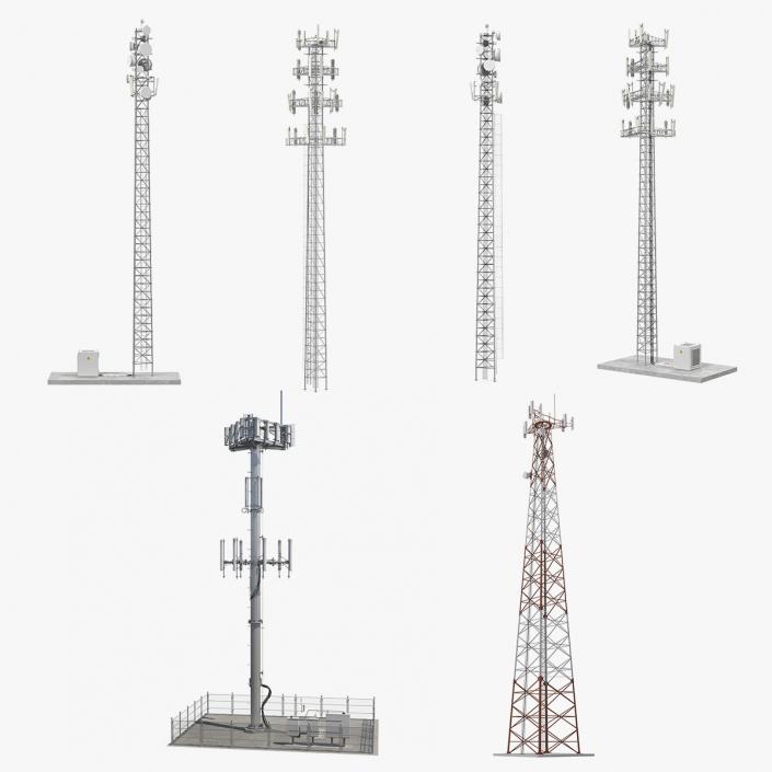 3D Cellular Towers Collection 2 model