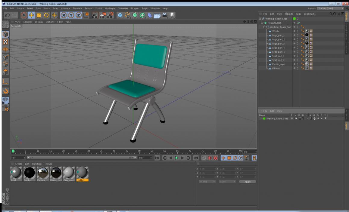 Waiting Room Seat 3D