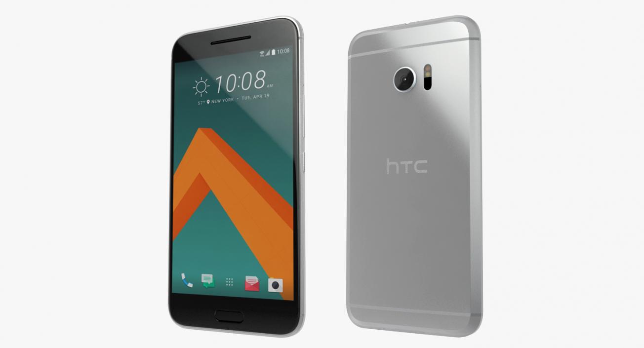 3D HTC 10 Glacier Silver