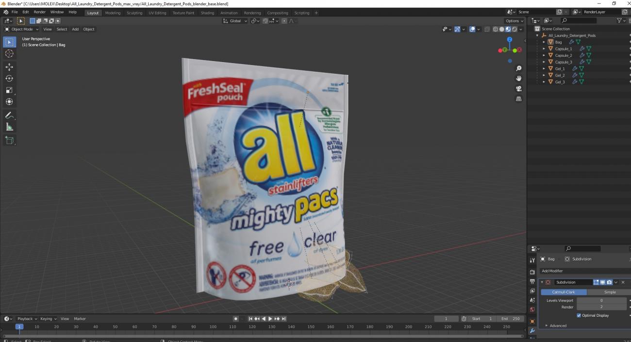 3D All Laundry Detergent Pods