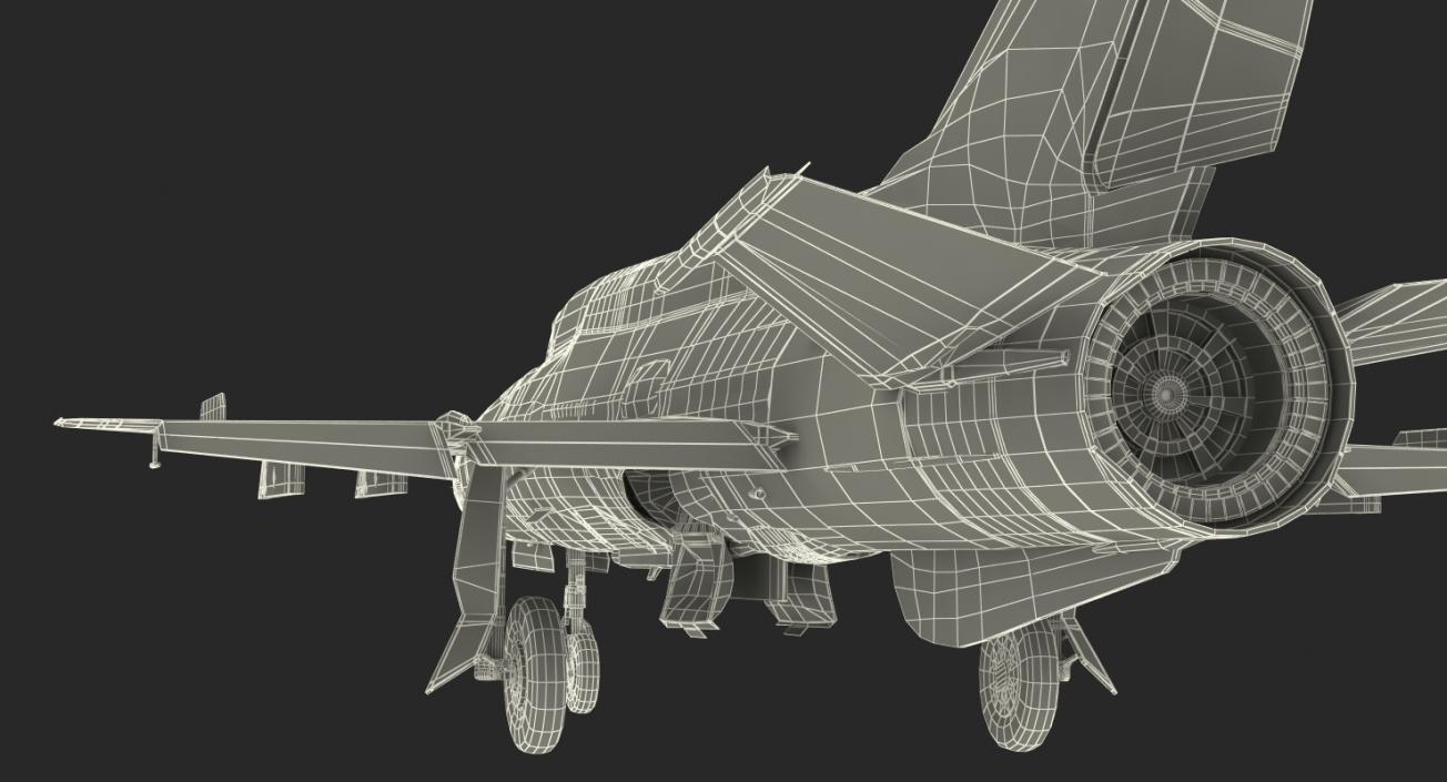 Fighter MiG-21 Fishbed Russian Rigged 3D