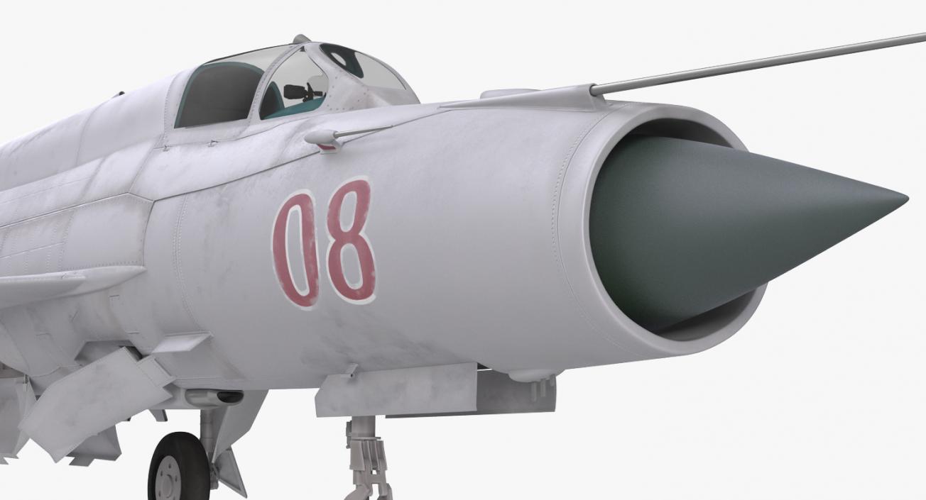 Fighter MiG-21 Fishbed Russian Rigged 3D