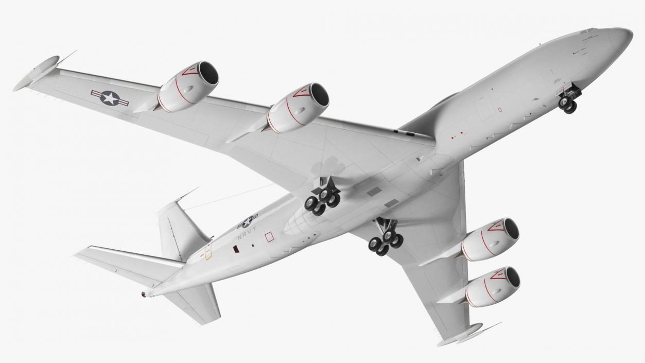 3D Boeing E-6 Mercury Aircraft Rigged for Cinema 4D model