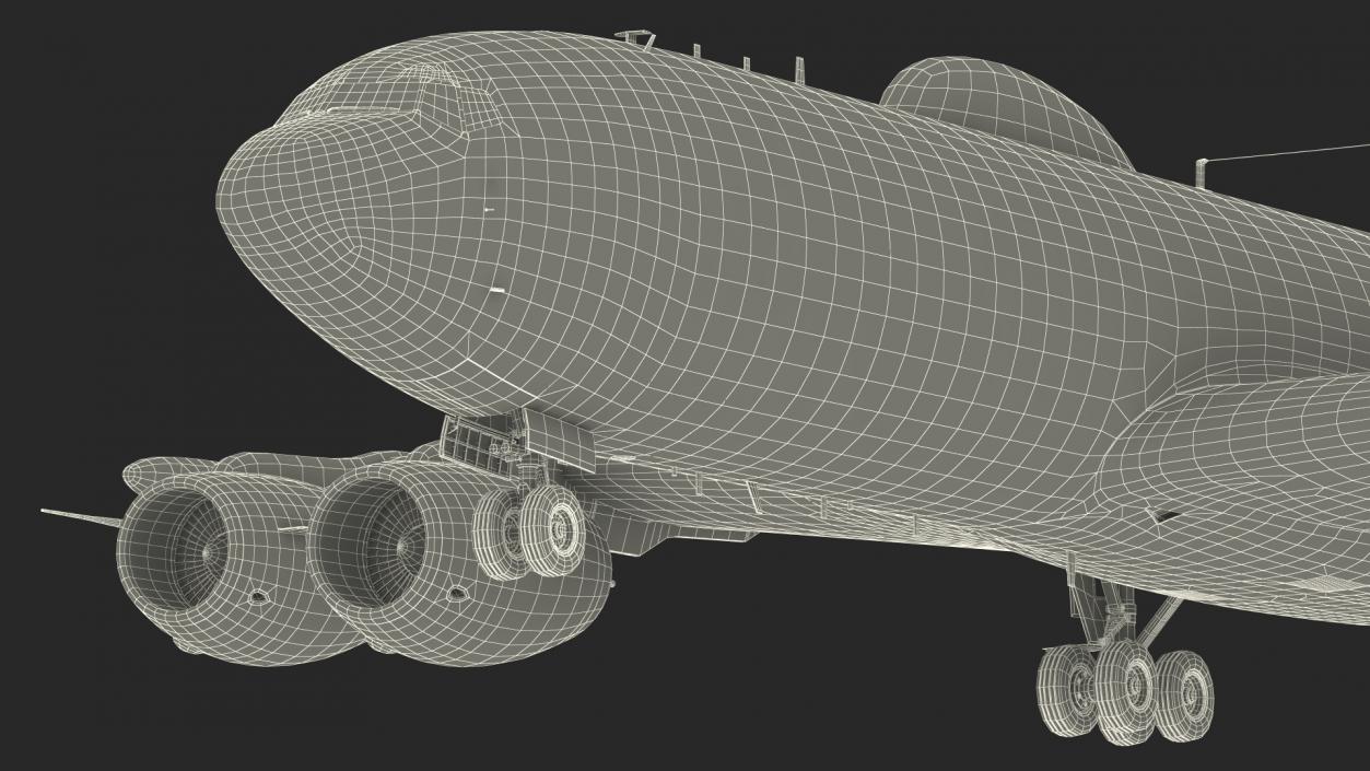 3D Boeing E-6 Mercury Aircraft Rigged for Cinema 4D model