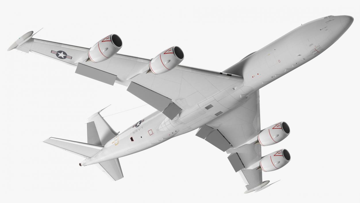 3D Boeing E-6 Mercury Aircraft Rigged for Cinema 4D model