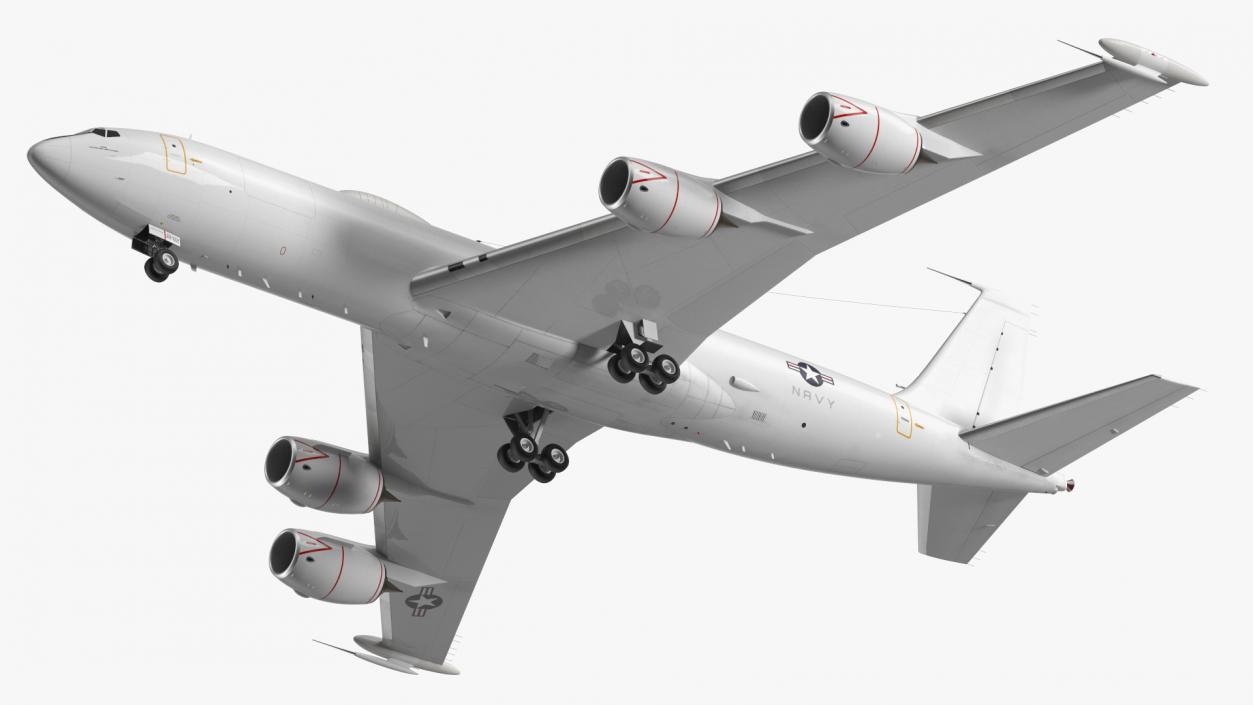 3D Boeing E-6 Mercury Aircraft Rigged for Cinema 4D model