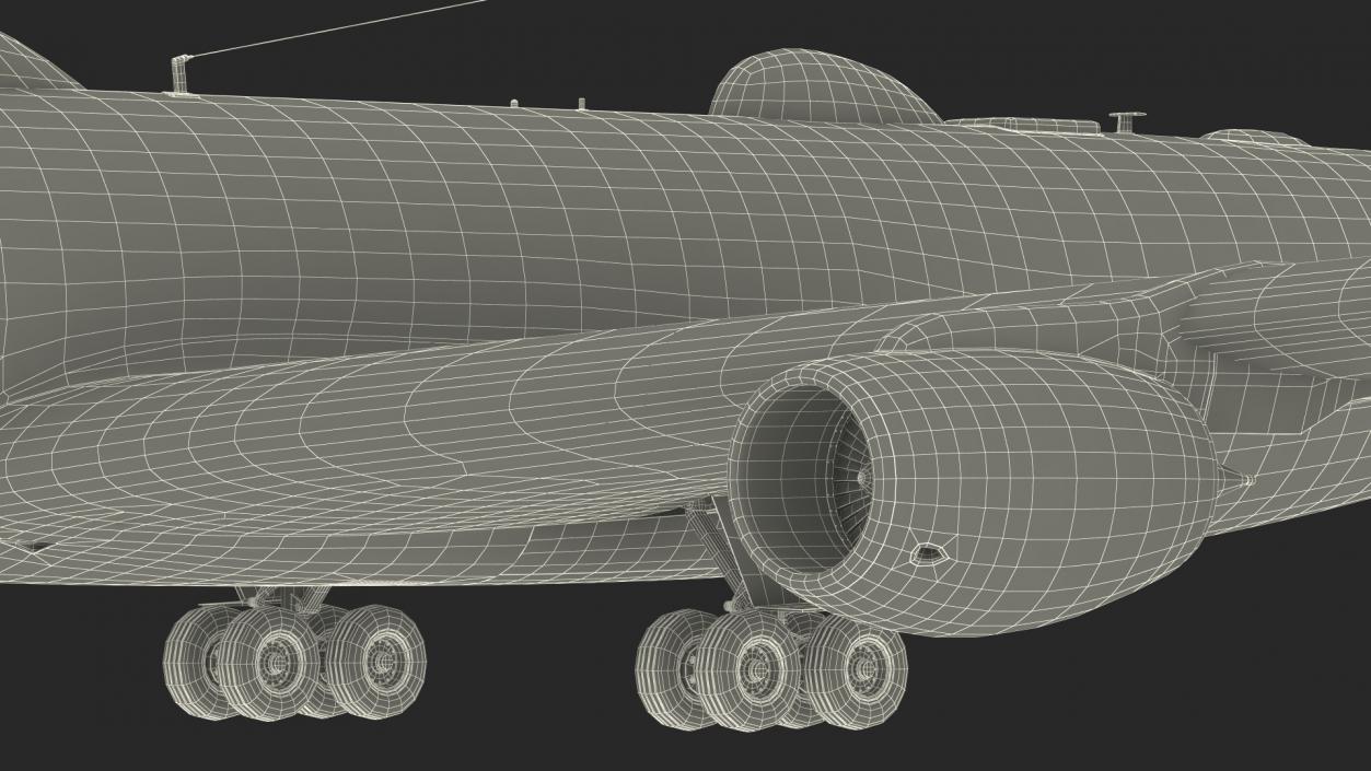 3D Boeing E-6 Mercury Aircraft Rigged for Cinema 4D model