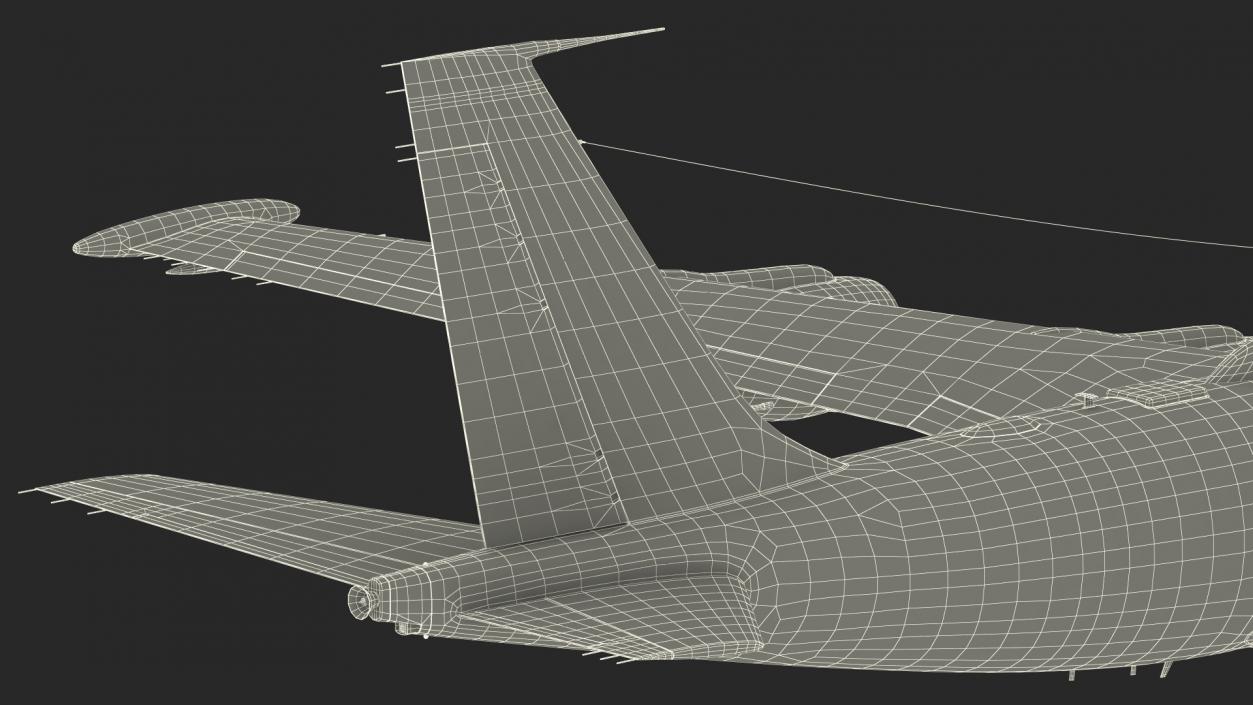 Boeing E-6 Mercury Aircraft Rigged 3D model