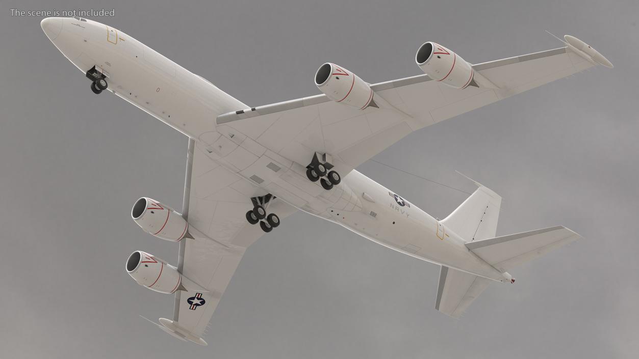 Boeing E-6 Mercury Aircraft Rigged 3D model