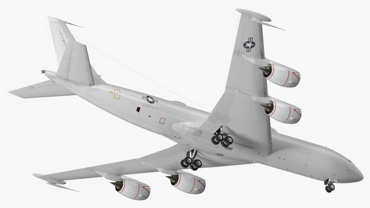 3D Boeing E-6 Mercury Aircraft Rigged for Cinema 4D model