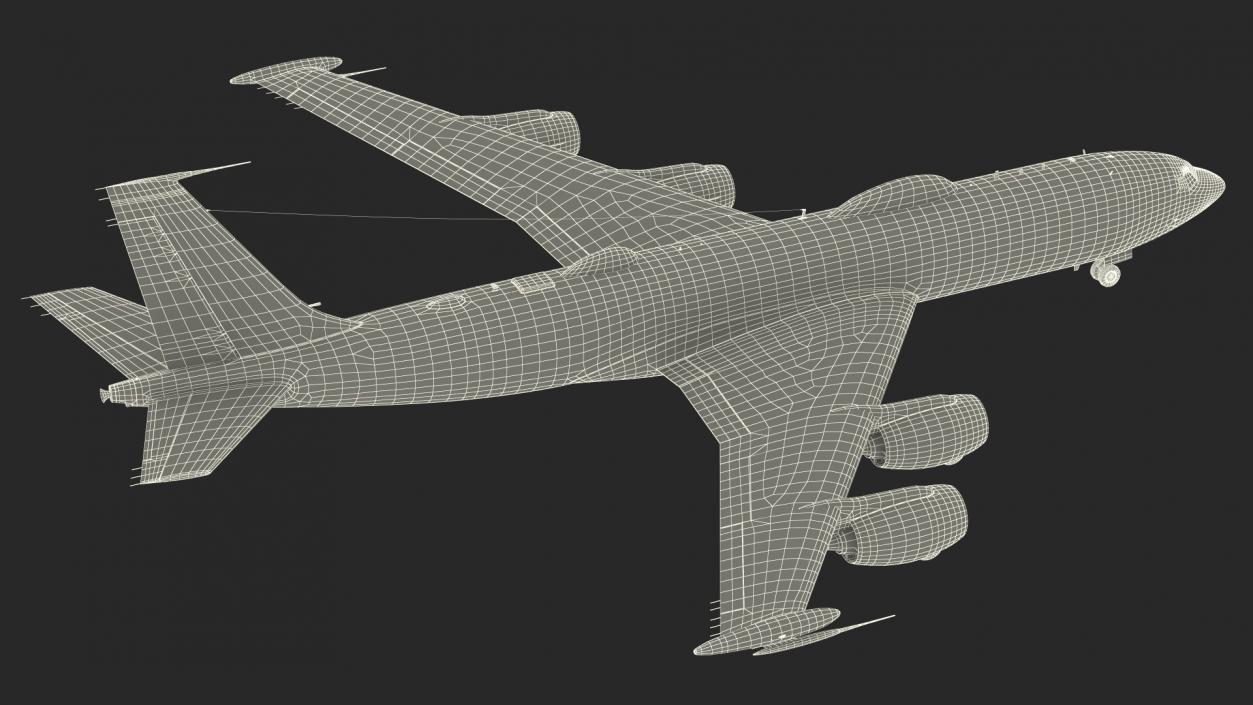 3D Boeing E-6 Mercury Aircraft Rigged for Cinema 4D model