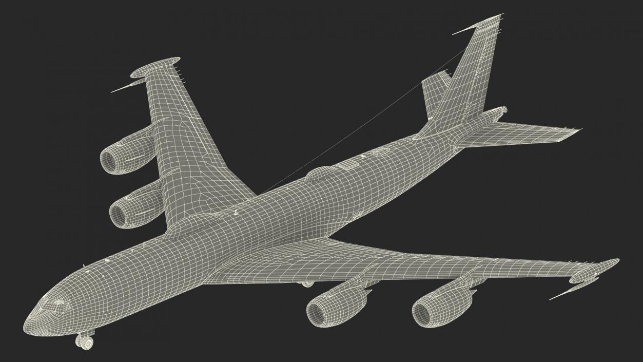 3D Boeing E-6 Mercury Aircraft Rigged for Cinema 4D model