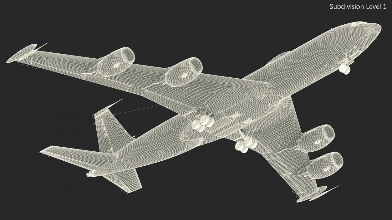 Boeing E-6 Mercury Aircraft Rigged 3D model