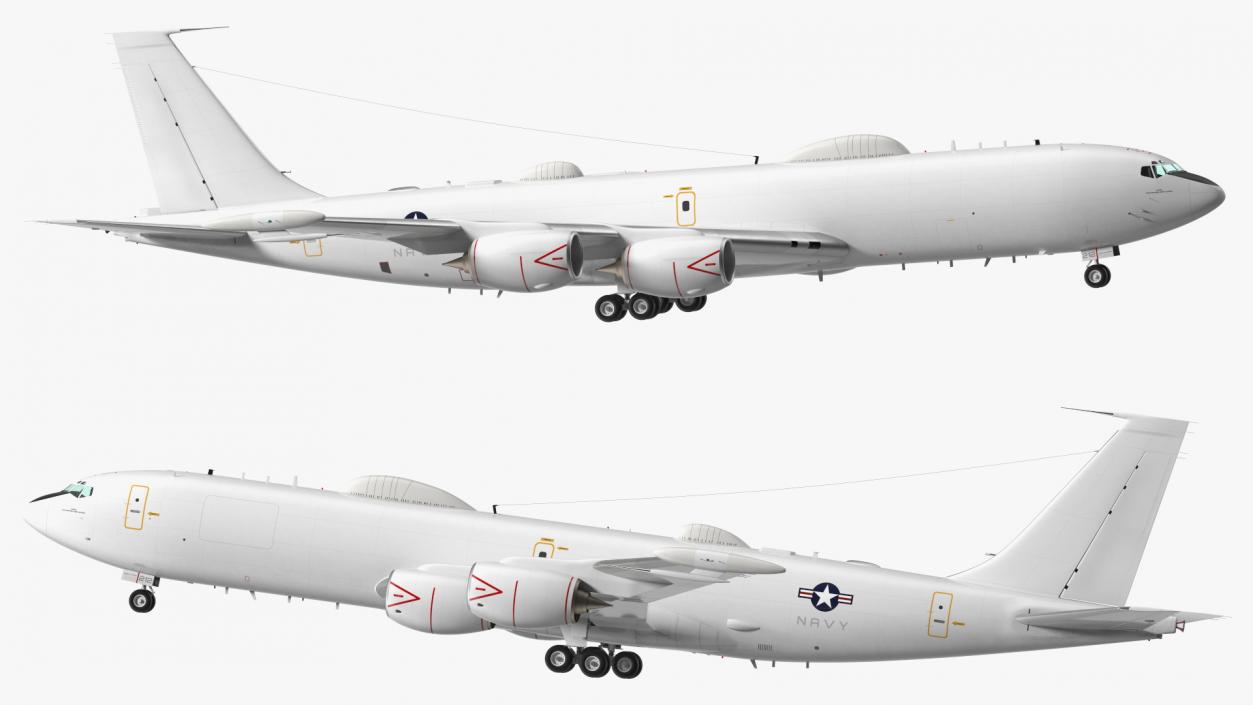 3D Boeing E-6 Mercury Aircraft Rigged for Cinema 4D model