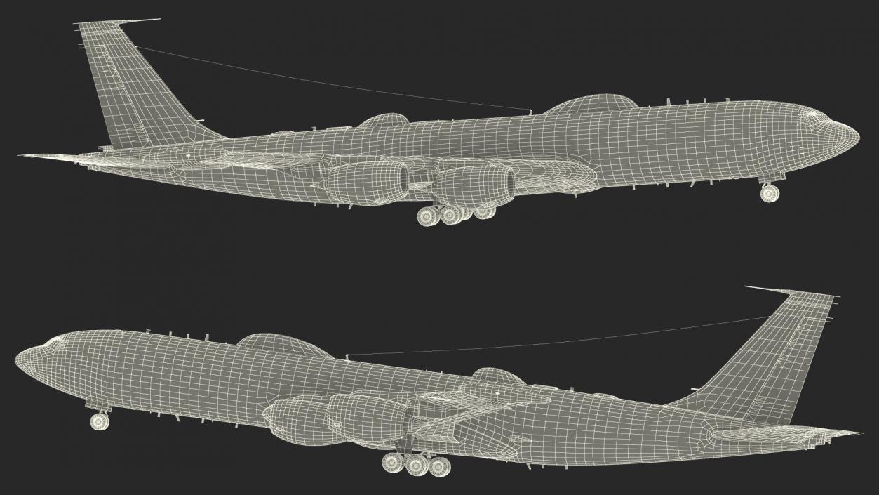 3D Boeing E-6 Mercury Aircraft Rigged for Cinema 4D model