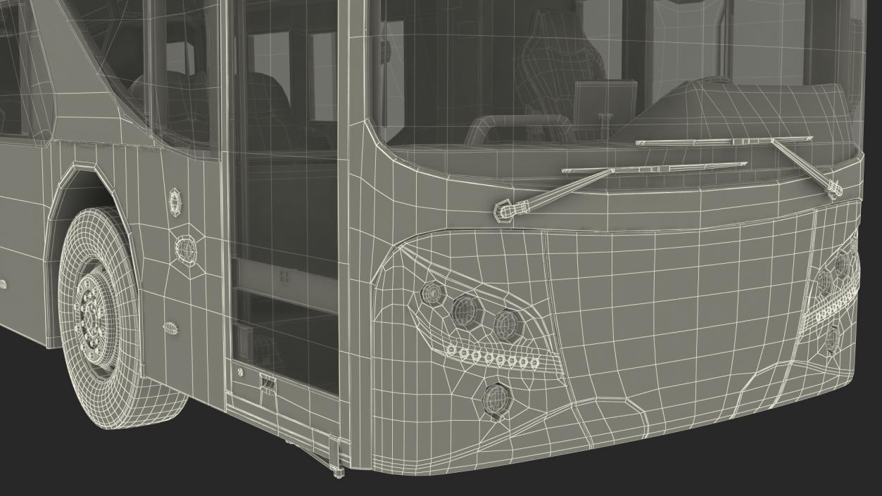 Open Top Double Decker Tour Bus Rigged for Cinema 4D 3D