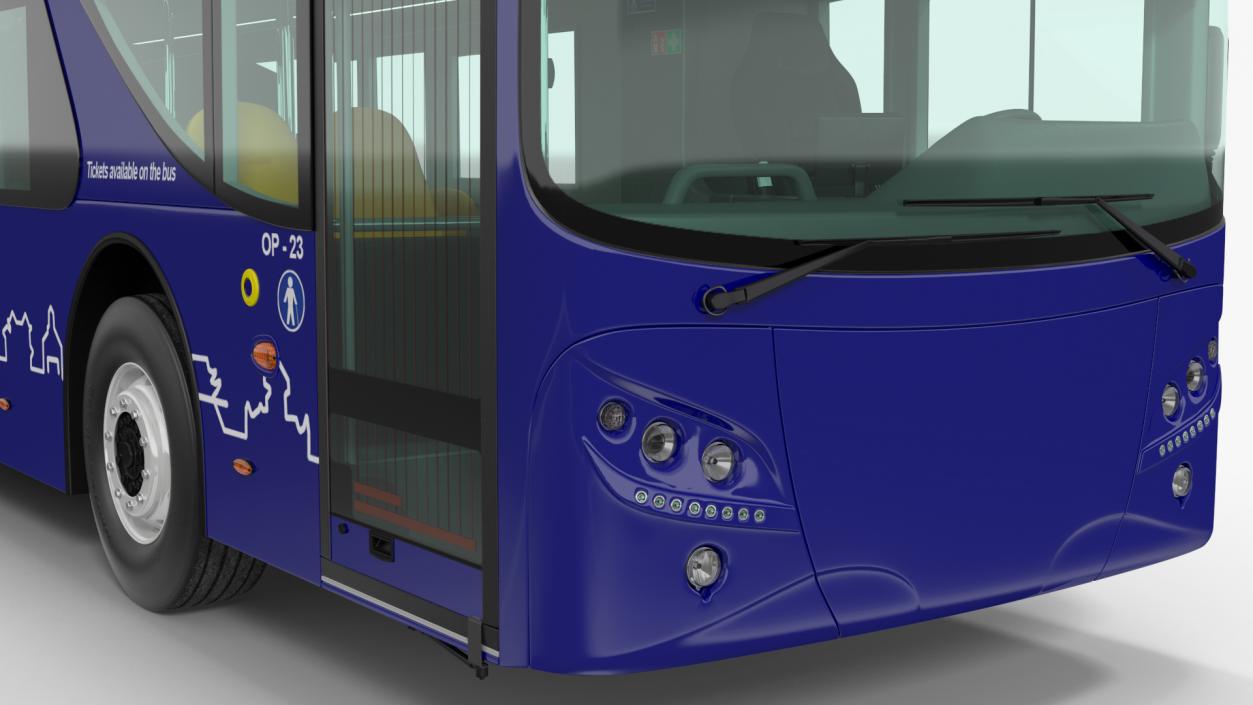 Open Top Double Decker Tour Bus Rigged for Maya 3D