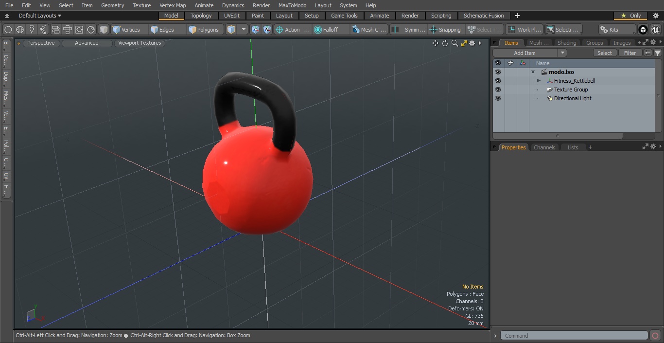 3D Fitness Kettlebell model