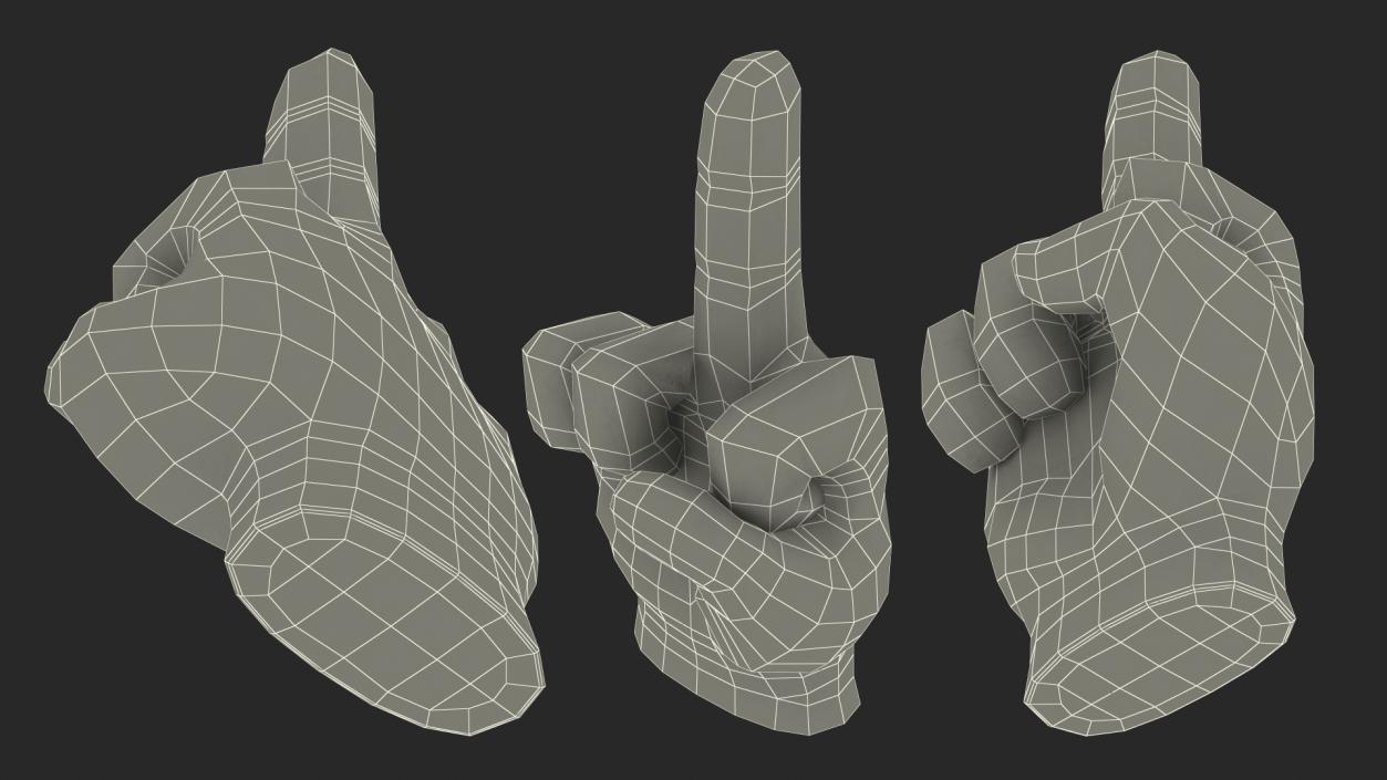 Middle Finger Emoji 3D model