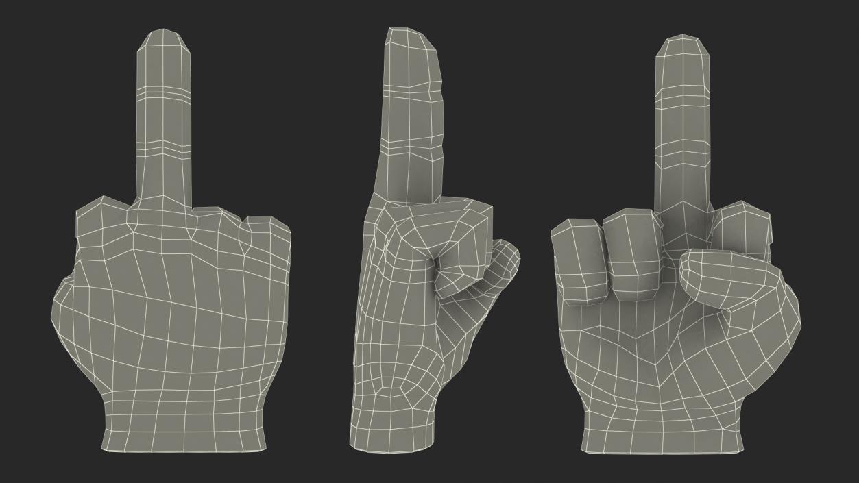 Middle Finger Emoji 3D model