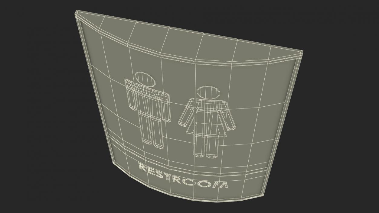 3D model Unisex Restroom Sign