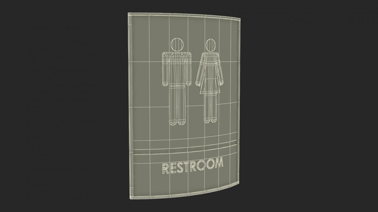 3D model Unisex Restroom Sign