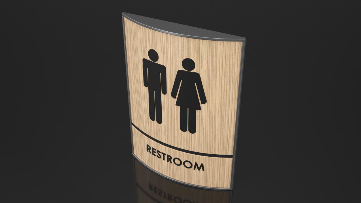 3D model Unisex Restroom Sign